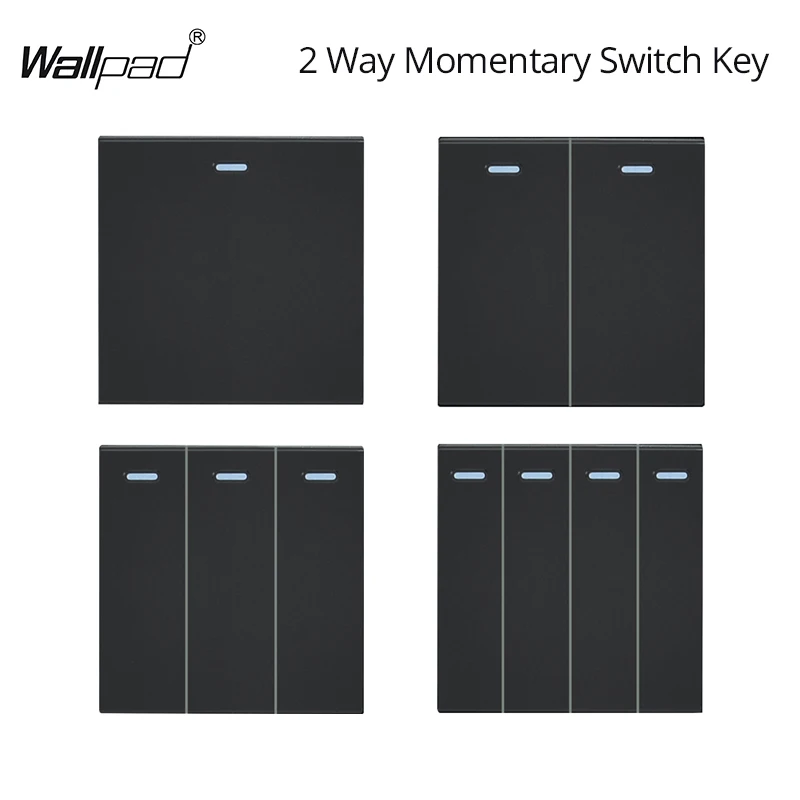 Wallpad 1 2 3 4 Gang 1 2 sposób przełącznik resetowania chwilowy dzwonek do drzwi impuls 12V 24V 110V-240V DIY klucz do modułu tylko 52*52mm