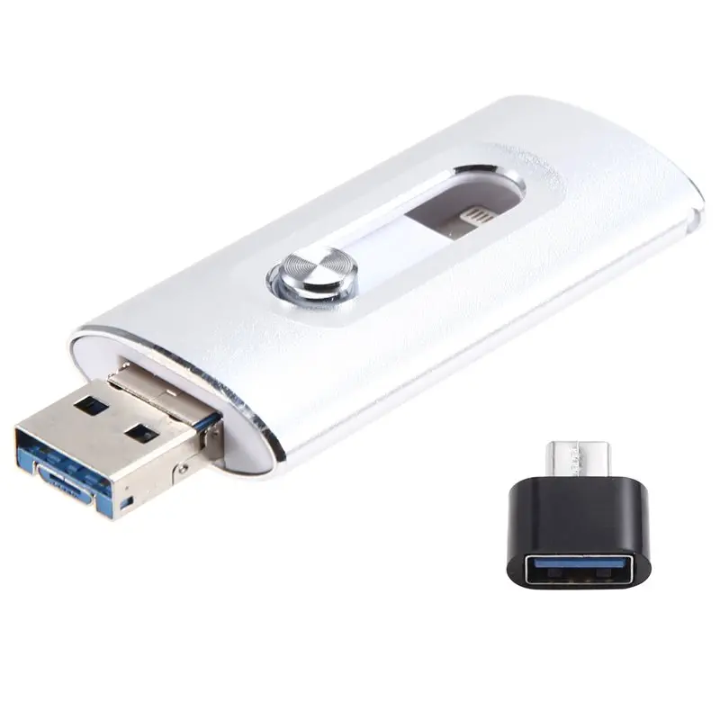 Well Made-Photostick USB Flash Drive High-Speed Stick External Storage Pen Drive For Phone PC Copy Photos Videos Files 64GB Silv