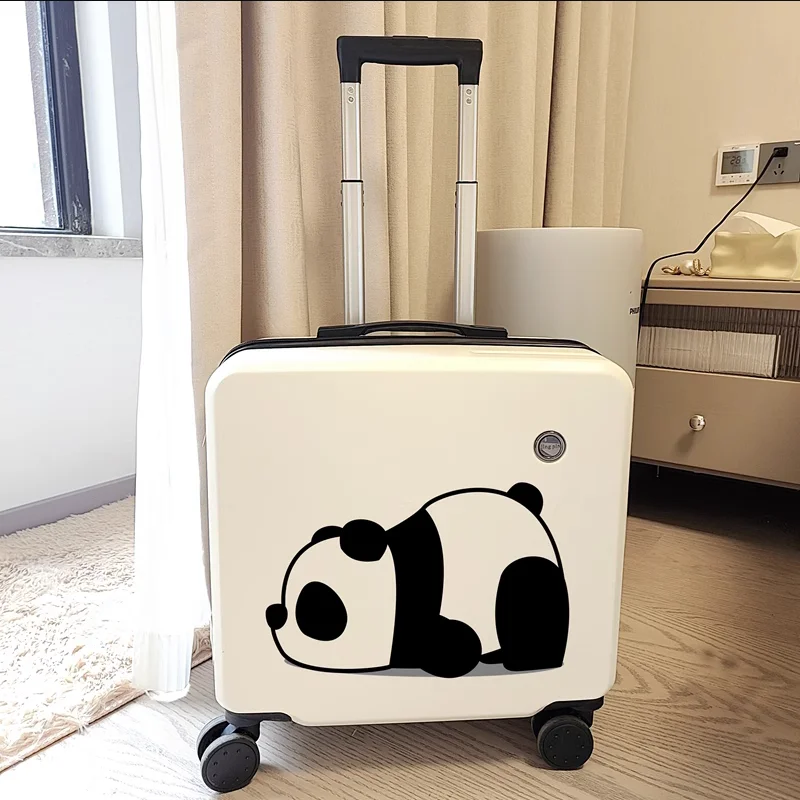 

Cartoon Panda children's suitcase Boy Universal Wheel luggage Cartoon elementary school trolley box Boarding box Girl