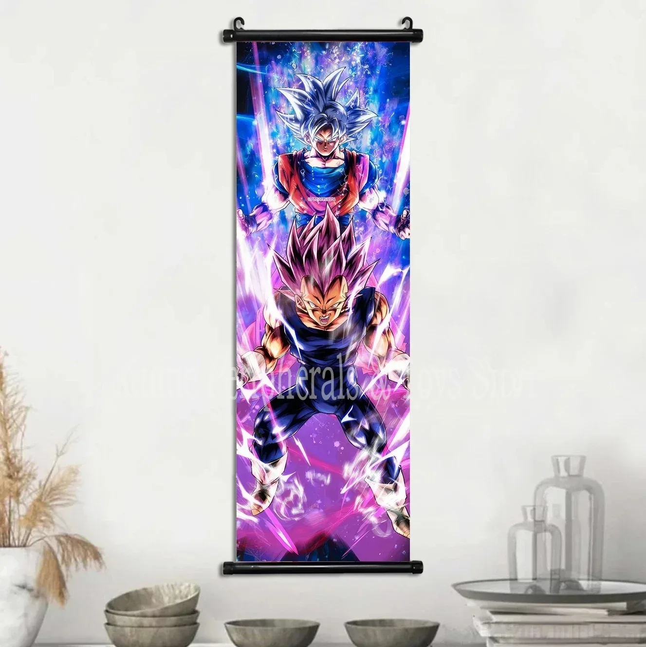 Bandai Gedrucktes Dragon Ball Poster, Anime-Wandkunst, Goku-Bilder, Bej Defensa, Gemälde auf Leinwand, Super Saiyajin, hängende Schriftrollen, Heim- und Raumdekoration 8