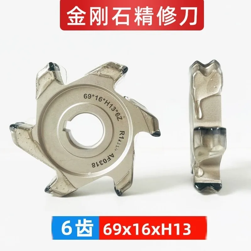 For Diamond Edge Banding Machine Finishing Knife 6 Teeth, Profiling Tracking Knife Rough Trimming Knife Accessories