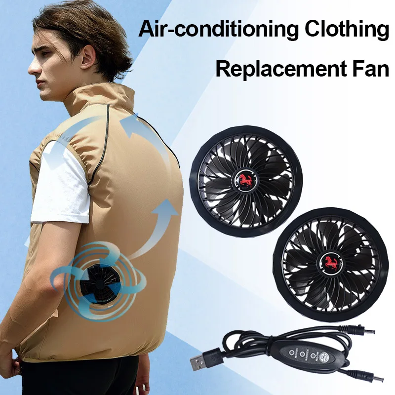 

Garment Cooling Device Air Conditioning Suit Replacement Fan Clothing Ventilation System Modified Components with USB Controller