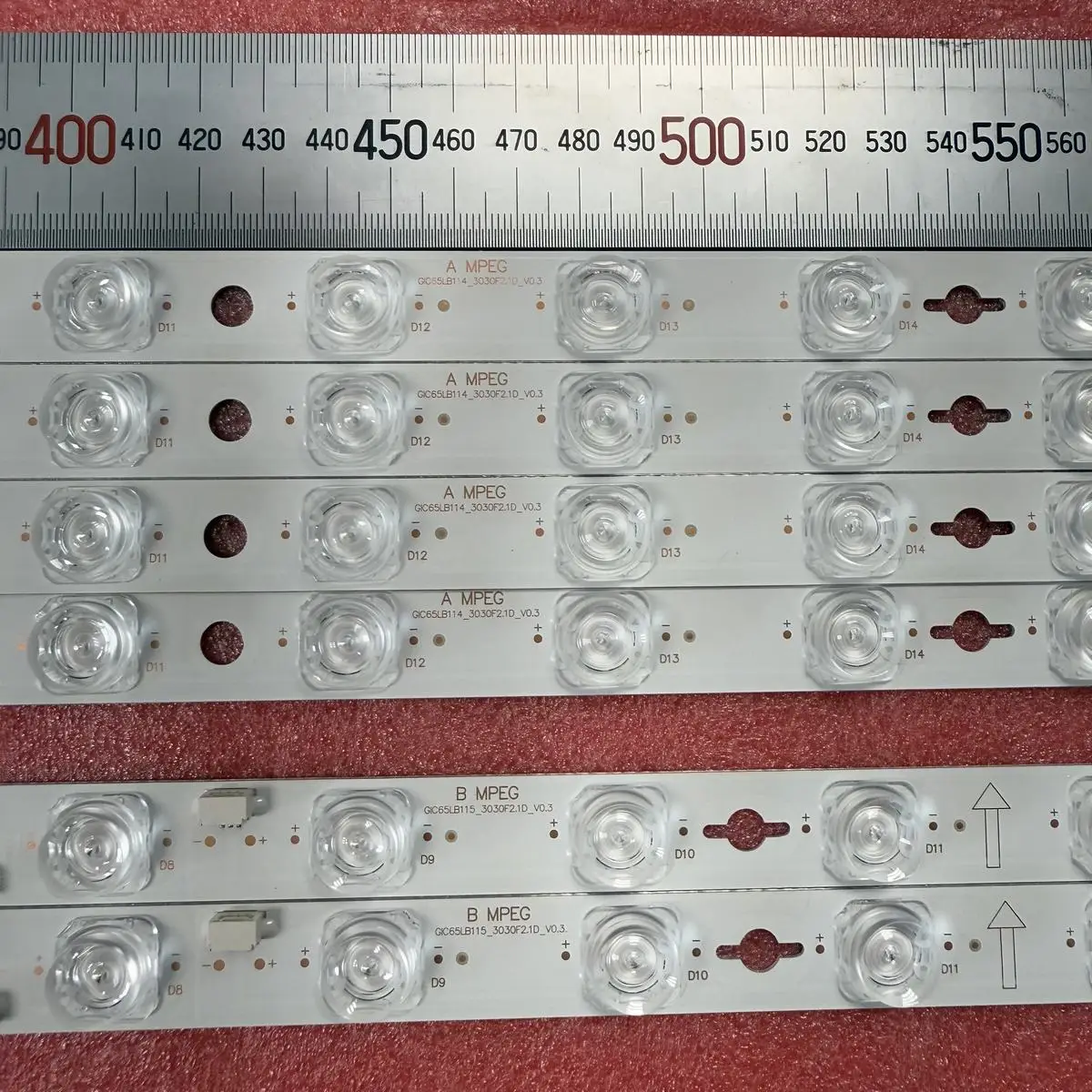 1set Full set LED Backlight Strip 16LED For TCL 62C728 65C725
