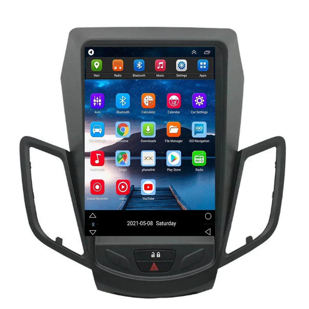Car GPS Android 14 For Ford Fiesta MK7 2009 - 2016 No 2din DVD Multimedia Player Stereo Head Unit Auto Radio GPS Navigation HDR