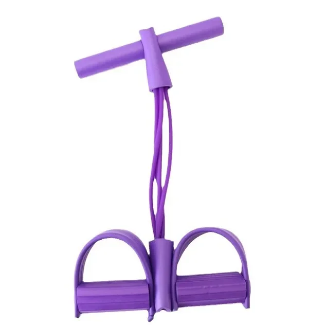 متعددة الوظائف دواسة القدم المقاومة المدرب مساعد الجلوس البطن جهاز التخسيس أربعة أنبوب حبل مرن اليوغا اللياقة البدنية تجهيز