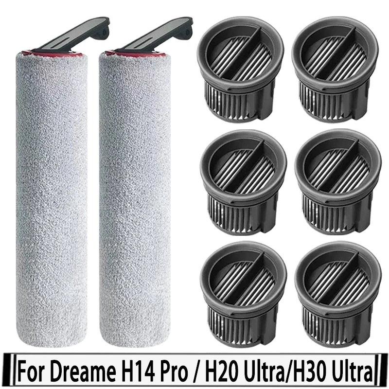 Для Dreame H14 Dual / H14 Pro / H14 / H20 Pro Plus / H20 Ultra / H30 Ultra Вакуумные детали Основная роликовая щетка Фильтр Аксессуары Для Dreame H14 Dual / H14 Pro / H14 / H20 Pro Plus / H20 Ultra / H30 Ultra Вакуумные детали Основная роликовая щетка Фильтр Аксессуары