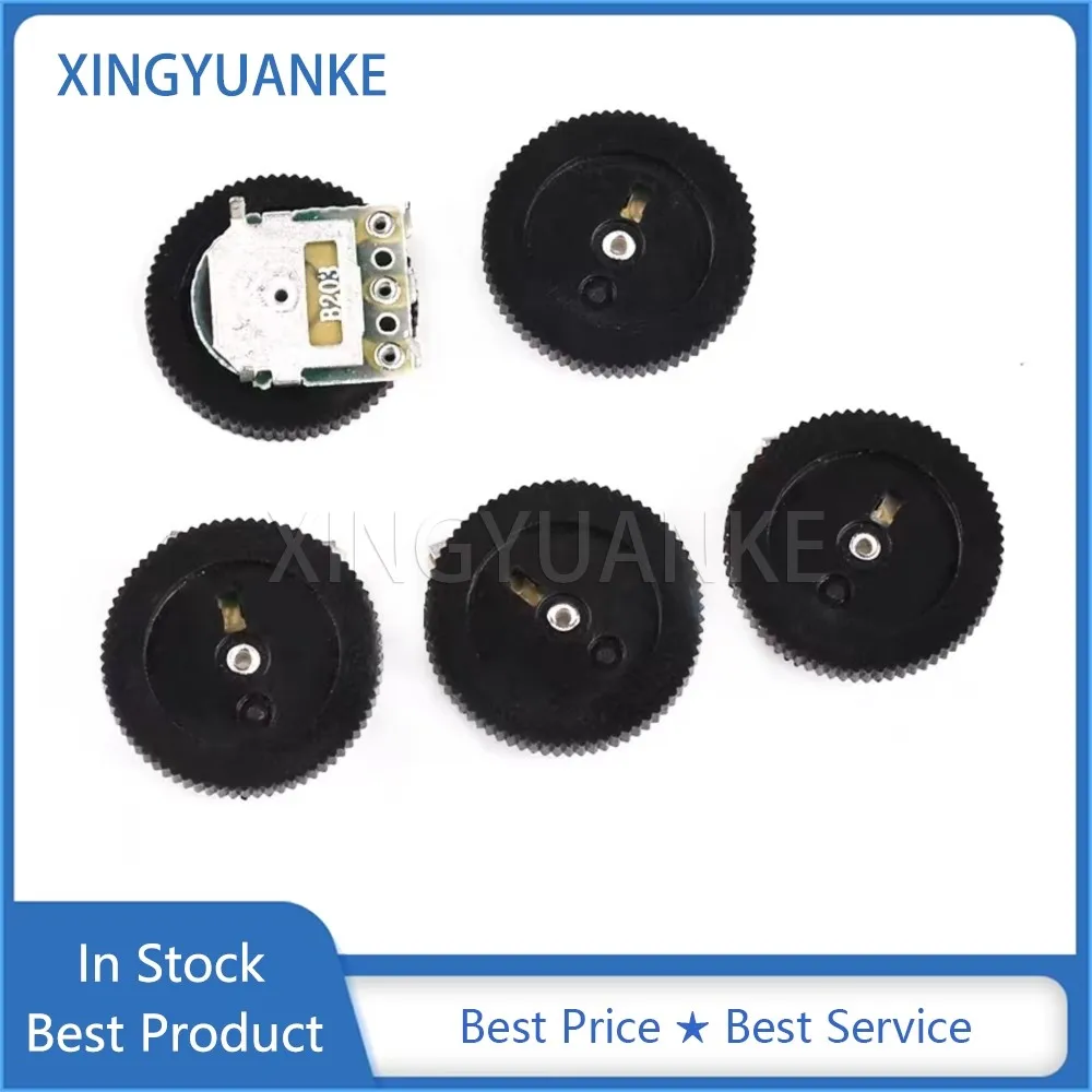 Double potentiomètre de réglage d'engrenage 16x2mm, 10 pièces, B103 B503 B1K B2K B5K B10K B20K B50K B100K, potentiomètre de roue à cadran à 5 broches, nouveau