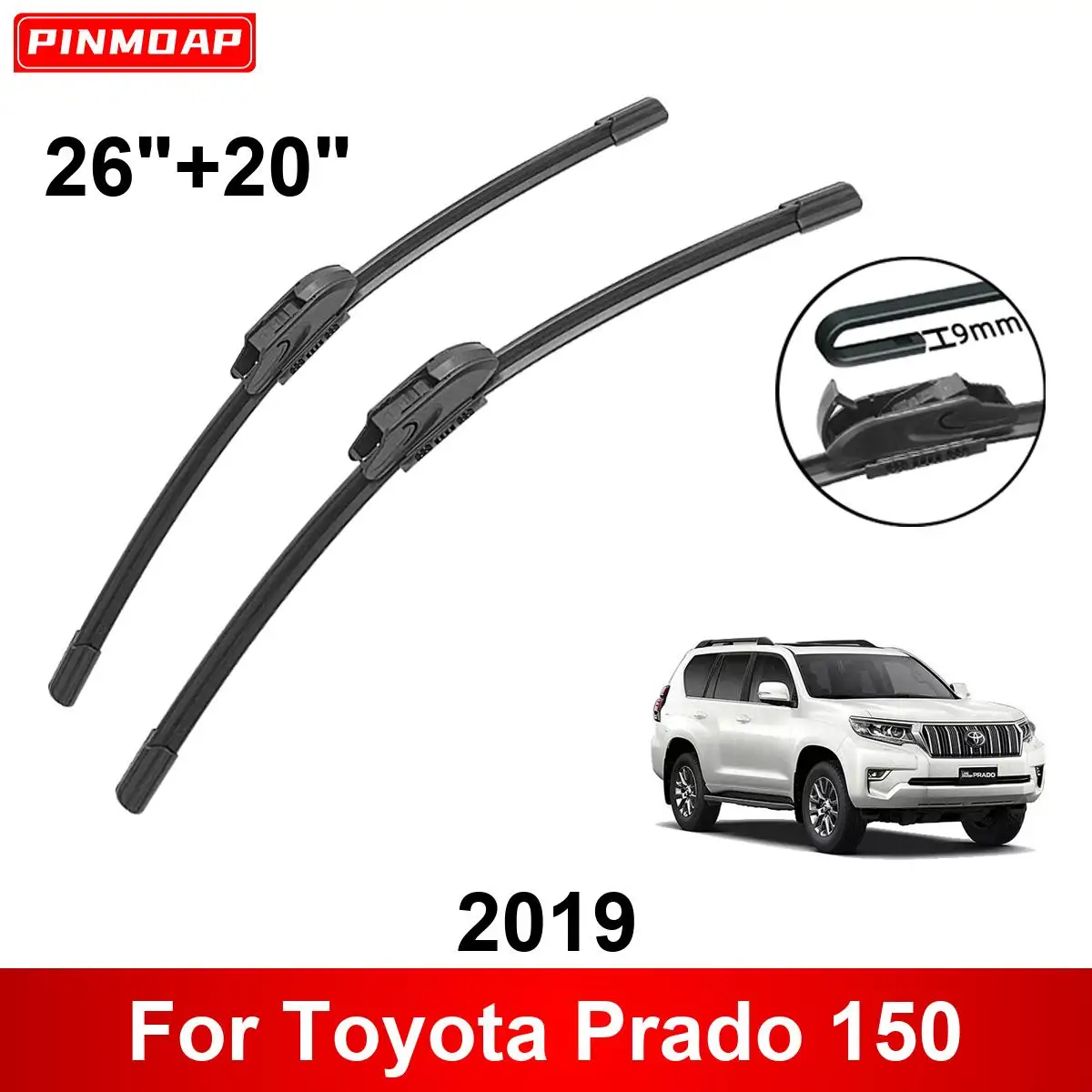 

Автомобильный дворник для Toyota Prado 150 2019 26 "+ 20" передние и задние щетки стеклоочистителя, щетки, резак, аксессуары 2019