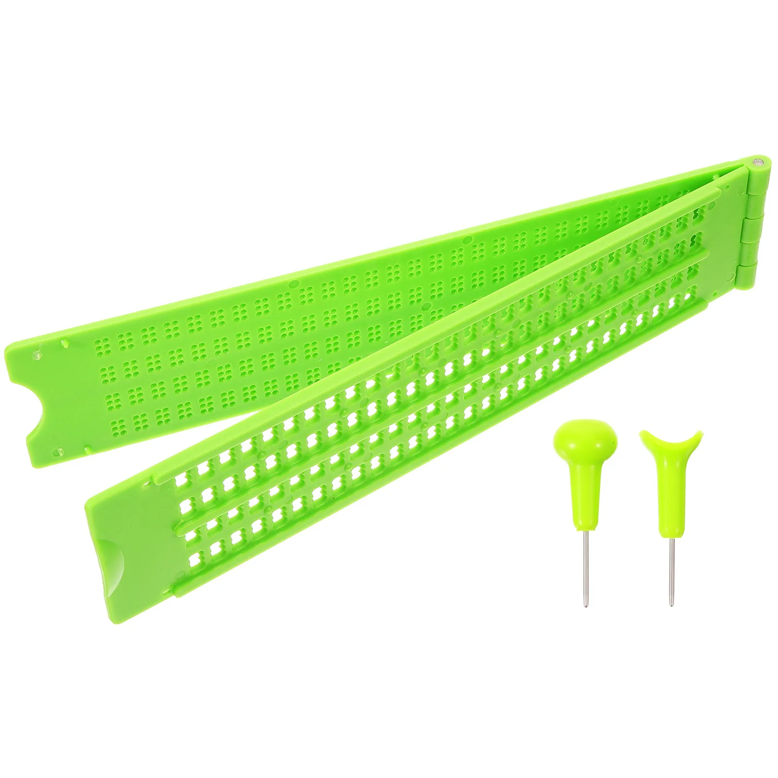 1Set Plastic Braille and Stylus Set for Blind Individuals Heavy Duty Reusable Braille Writing Board for Tactile Learning