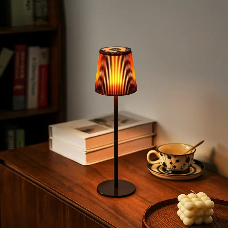 Medieval Style Magnetic Table Lamp Removable Charging Night Light Atmosphere Bar Lamp for Living Room Bedroom Bedside Decor