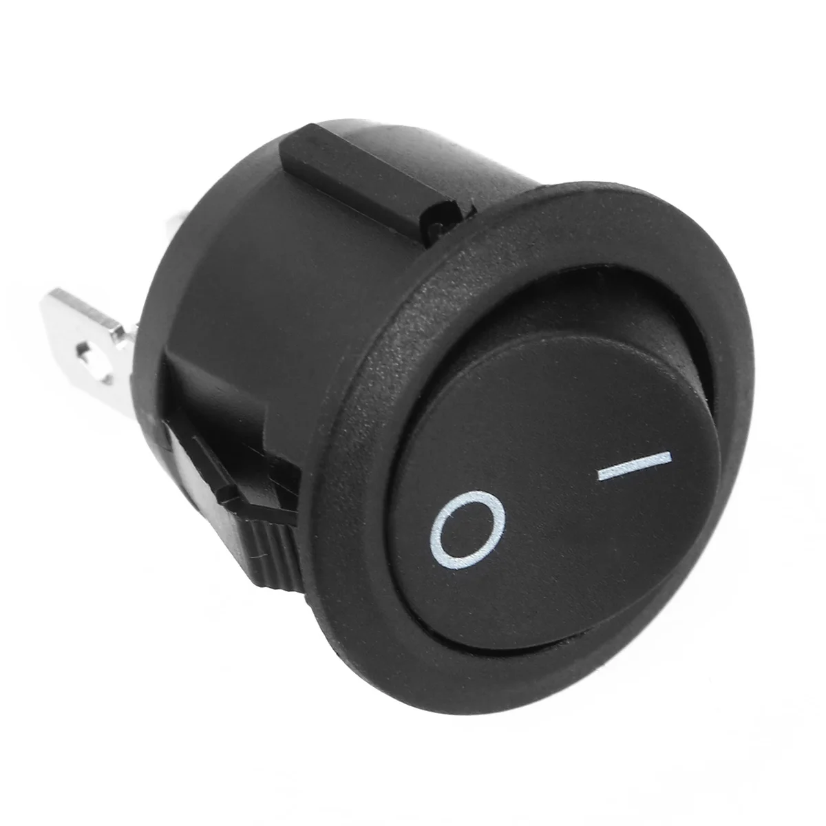 

5 Pcs Boat Type Switch Double Rocker Round Heavy Duty Toggle The 2 Pin All Black