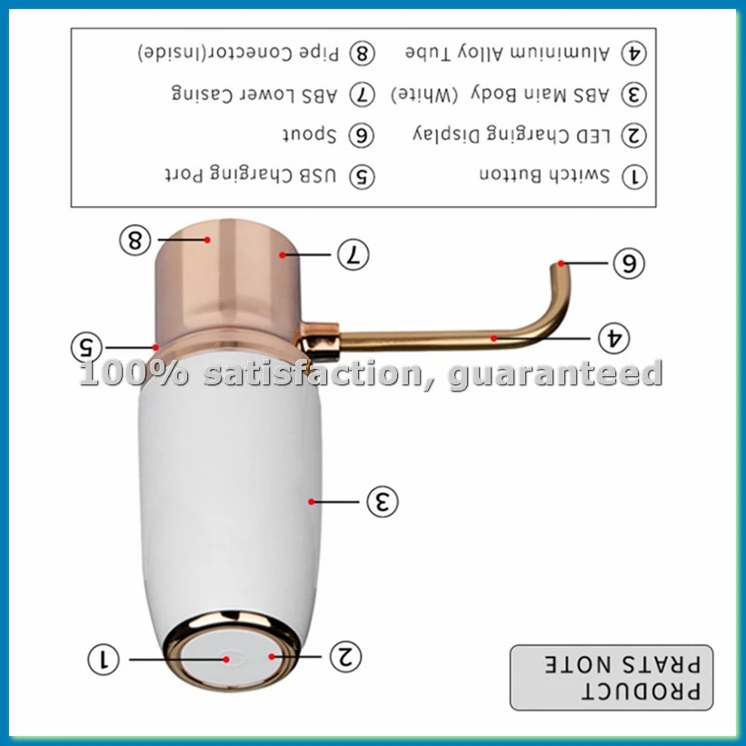 

Электрический аэратор-дозатор для вина, автоматический умный декантер-диспенсер, перезаряжаемый, с кабелем Micro-USB A-AT35