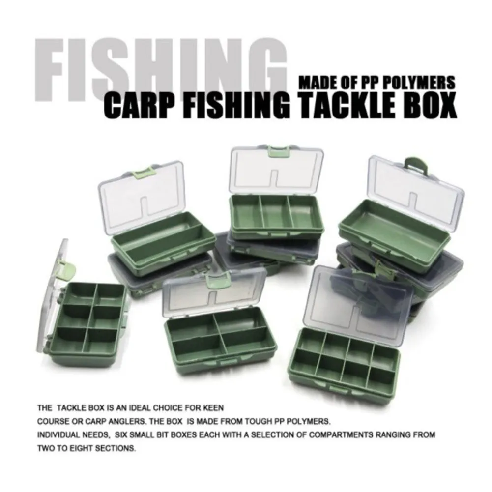 

1-8 Compartments Storage Box Carp Fishing Tackle Boxes Fishing Bait Spoon Hook Storage Container Portable Fishing Tackle Box