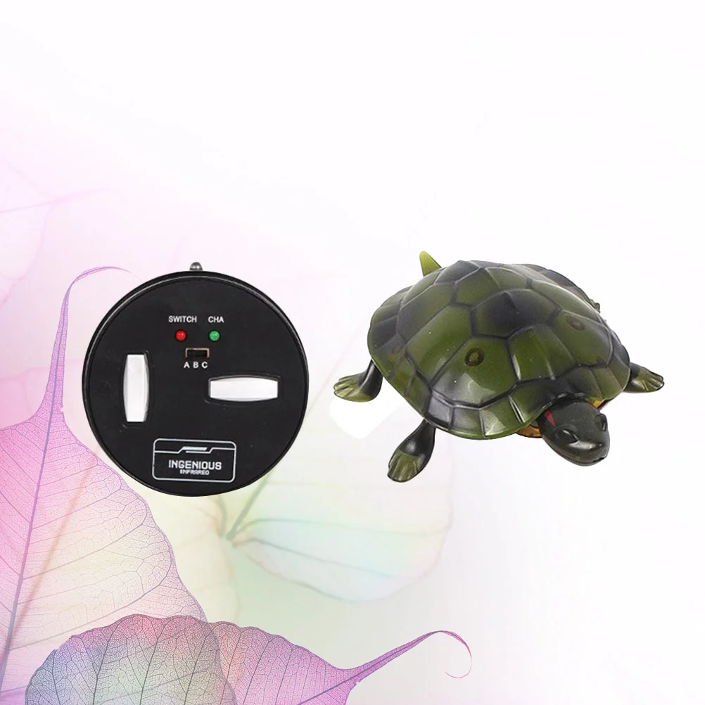 1 unidad de tortuga eléctrica RC, juguete de simulación de tortuga para caminar, juguete de tortuga No (verde)