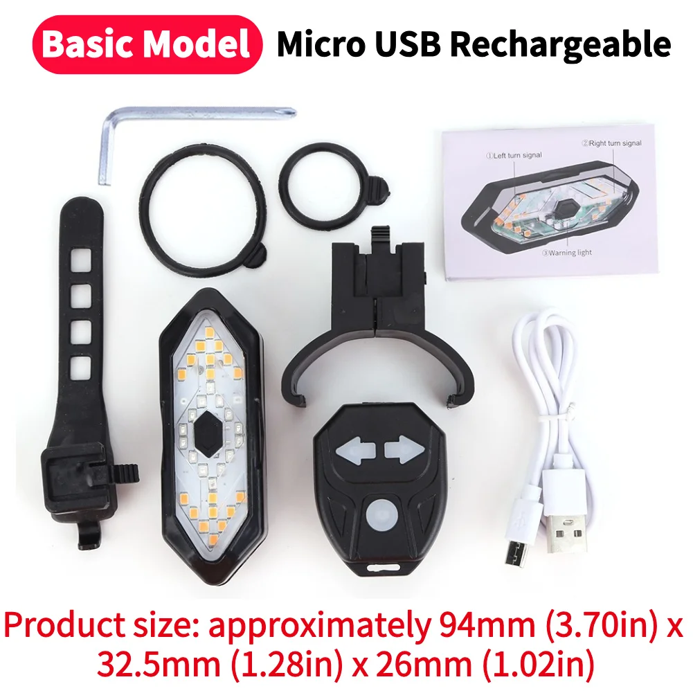Blinker-Rückleuchte, wiederaufladbar, mit Fernbedienung, wasserdicht, E-Scooter-Sicherheitswarnung, Rücklicht, LED für M365 Pro 2 MI 4