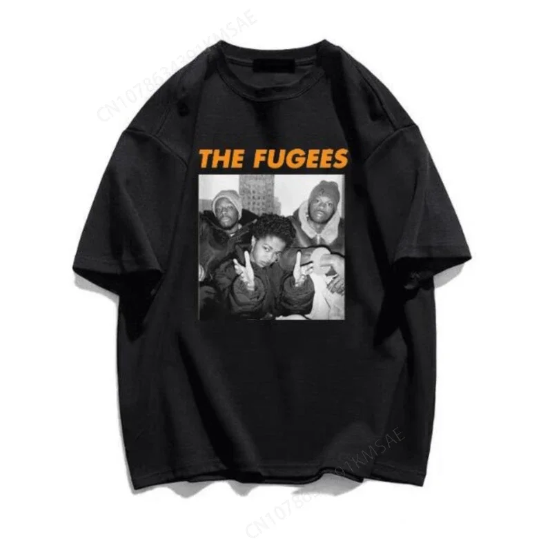 Hip Hop Band The Fugees Score Ready or Not Concert Tour 1996 Oversize 90s T-Shirts Fashion Men's Short Sleeve T Shirt Streetwear