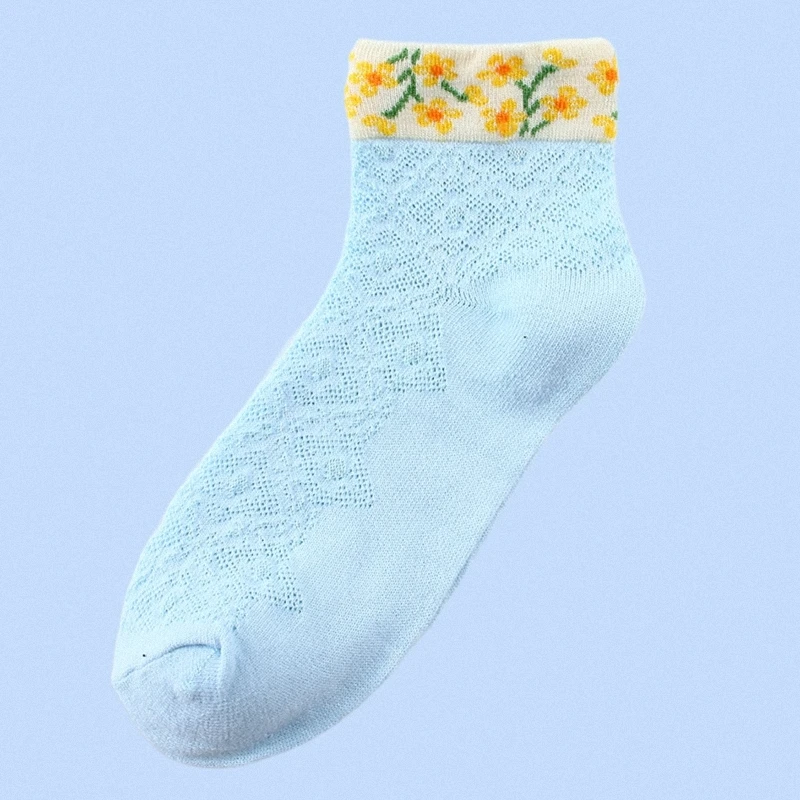 Chaussettes à Motif en Relief Tridimensionnel, Confortables, Respirantes, Absorbantes la Sueur, Décontractées, Bateau Peu Profond, 5/10 Paires