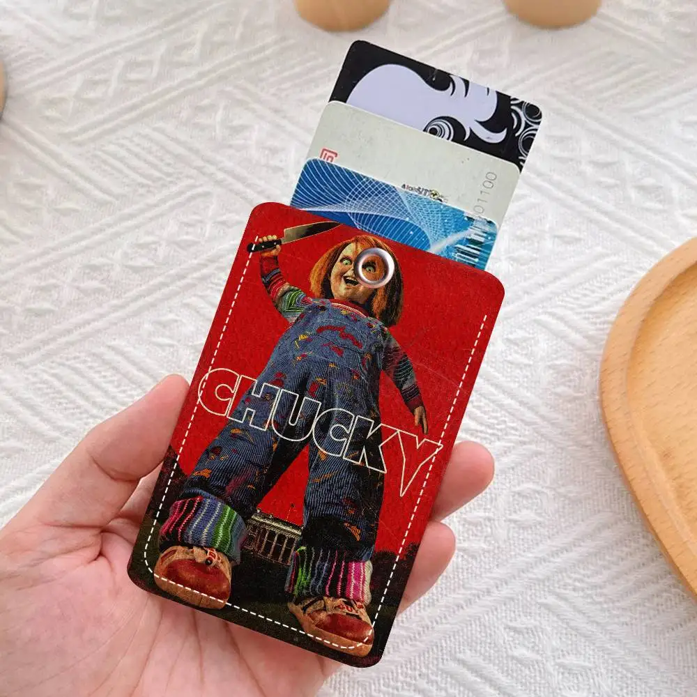 Chucky Horror Movie Badge Holder Keychain For Bank Business Work Card Holder Student Card Protective Case Bus Card