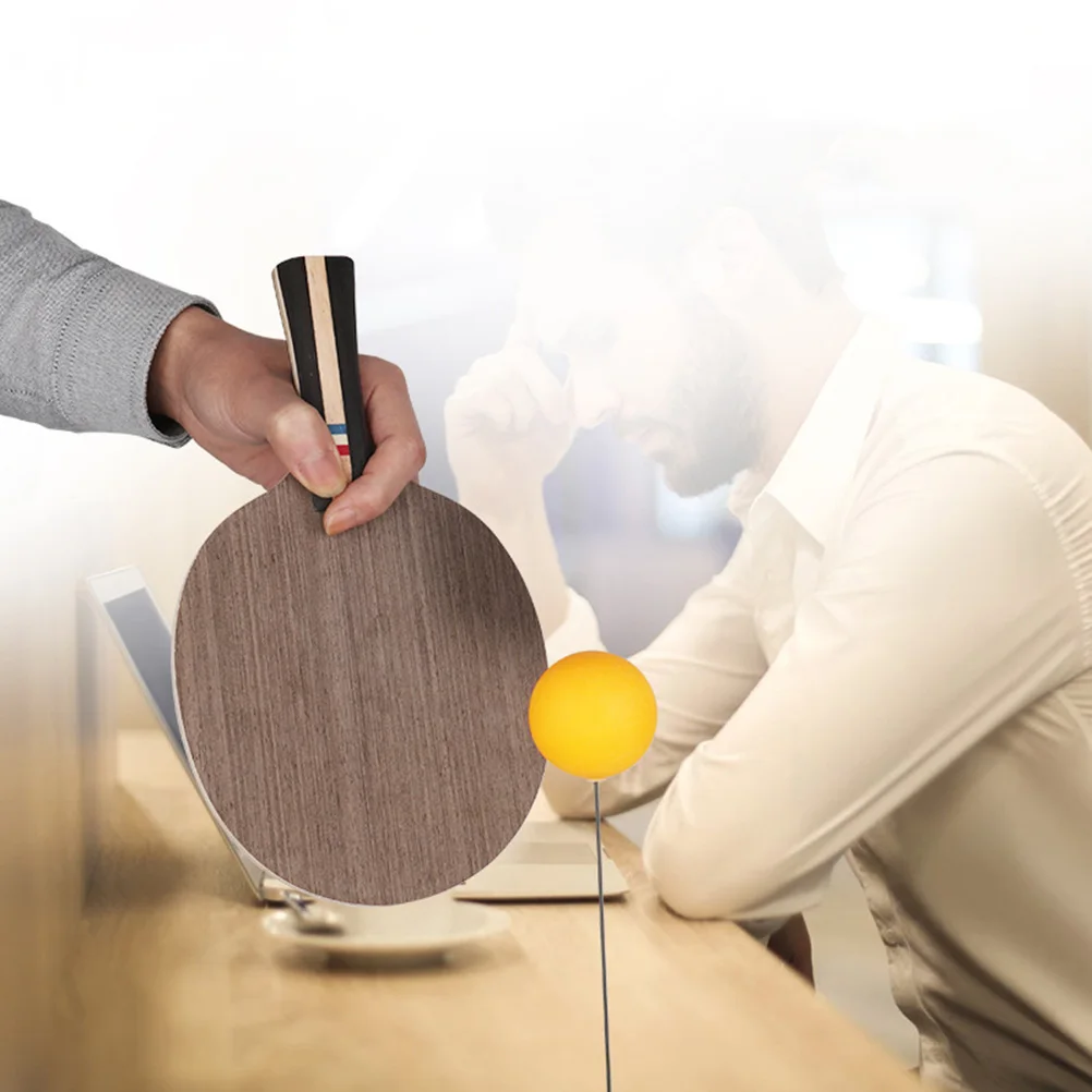 

1 Set Portable Table Tennis Practice Trainer Non-Slip Base For Beginners Adults Wear-Resistant Pong Training Equipment Table