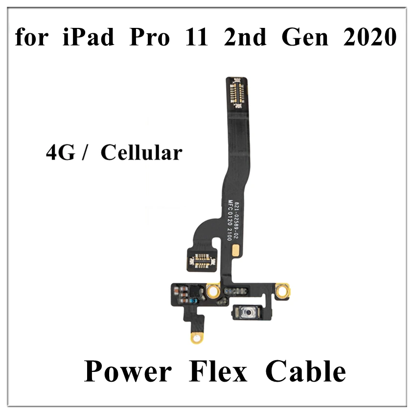 1Pcs For IPad Pro 11 Inch 2nd 2020 3rd Gen 2021 Power On Off Volume Button Switch Control Flex Cable Ribbon Replacement Parts