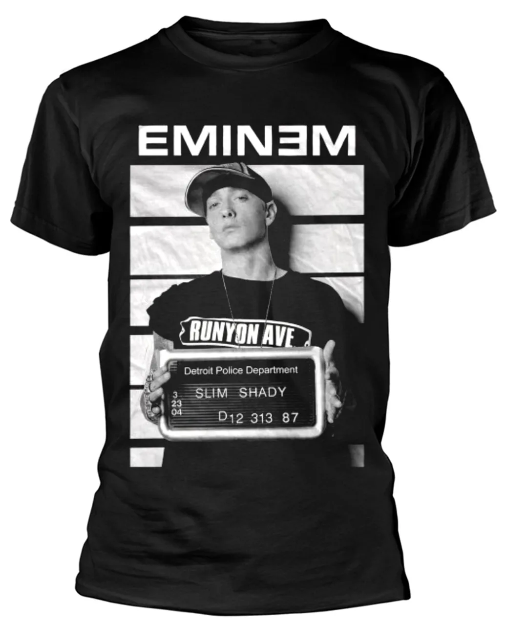 تي شيرت Eminem Arrest مطبوع عليه رسومات جرافيك للرجال والنساء فضفاض بأكمام قصيرة لملابس غير رسمية طوال العام ملابس فاخرة #1