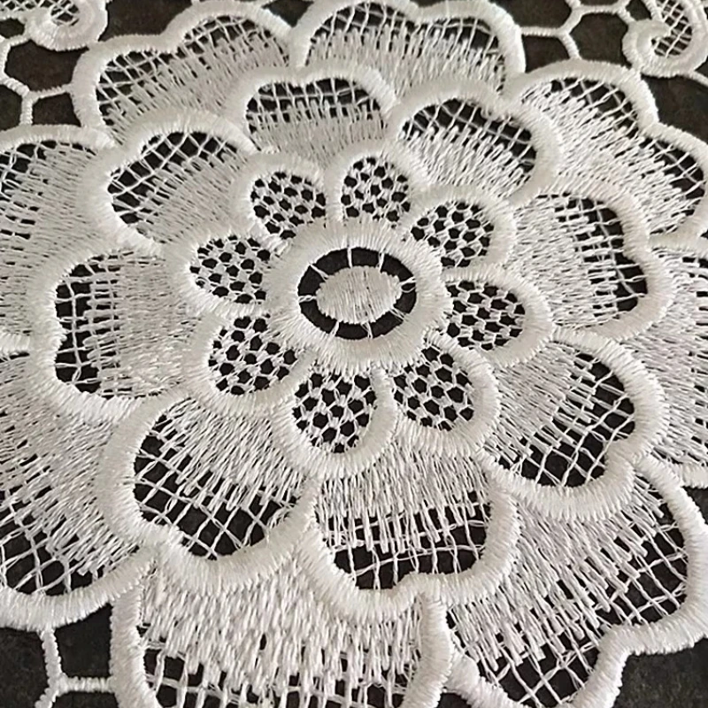 Modern Nordic style embroidery simple round table mat coffee coaster kitchen bar insulated placemat vase furniture decoration