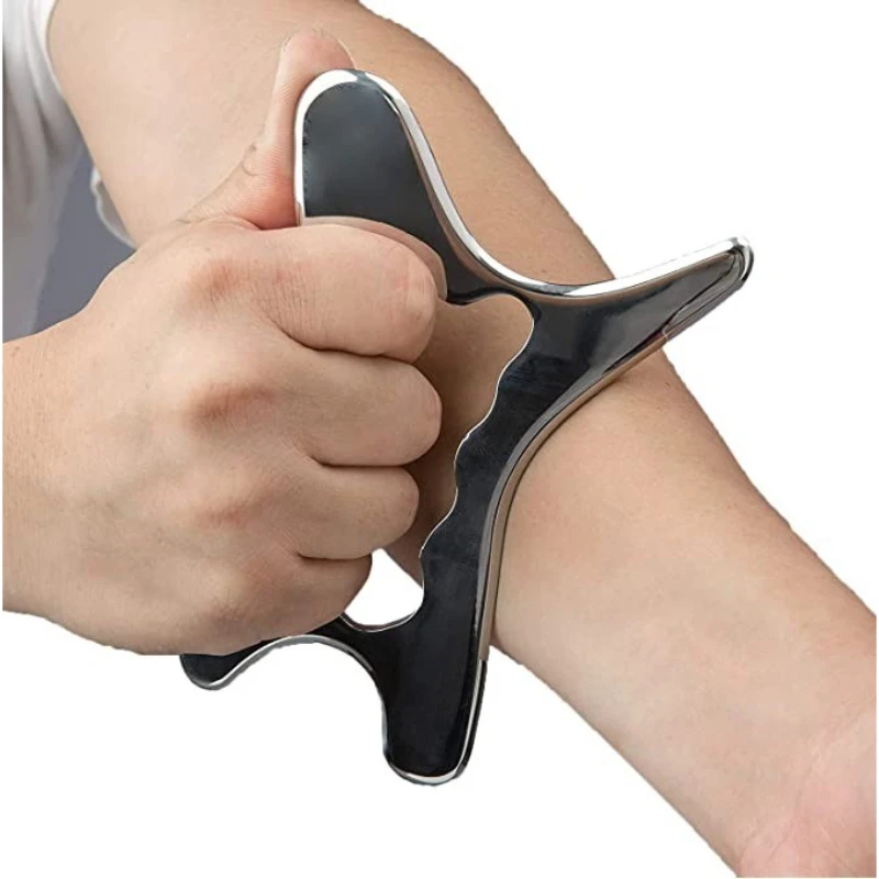 Fascia Knife Stainless Steel Square Scraping Exercise Fitness Tendon Therapy Tool Massage Knife Fitness Body Building Fasciotome