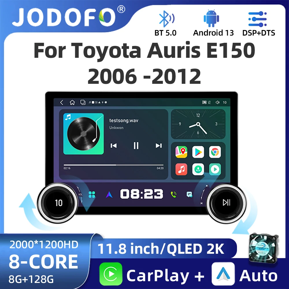 

11.8"2K Car Radio For Toyota Corolla Auris E150 2006-2012 2Din Android Stereo GPS Autoradio Multimedia Player Navigation Carplay