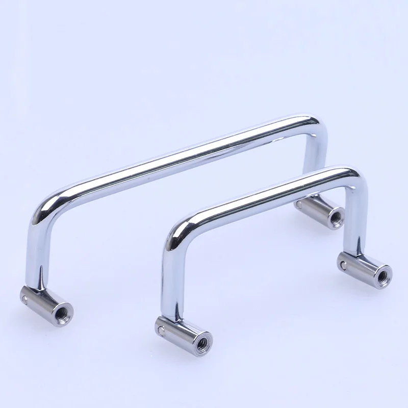 Stainless Steel Industrial Handle U-Shape Folding Toolbox Suitcases Equipment Distribution Box Cabinet Knob Hardware 90-150mm