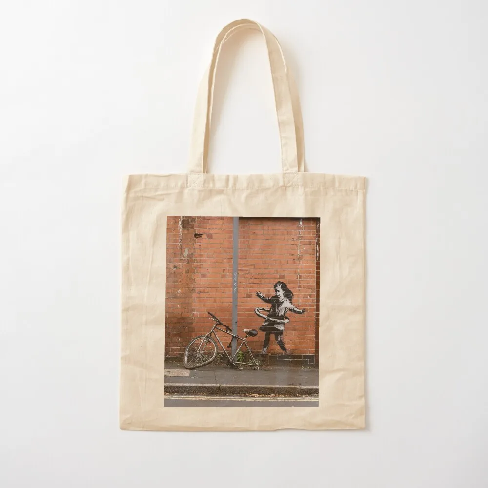 بانكسي - حقيبة يد هولا جيرل، حقائب قماشية، حقائب يد للرجال، حقائب كبيرة الحجم للسيدات #2