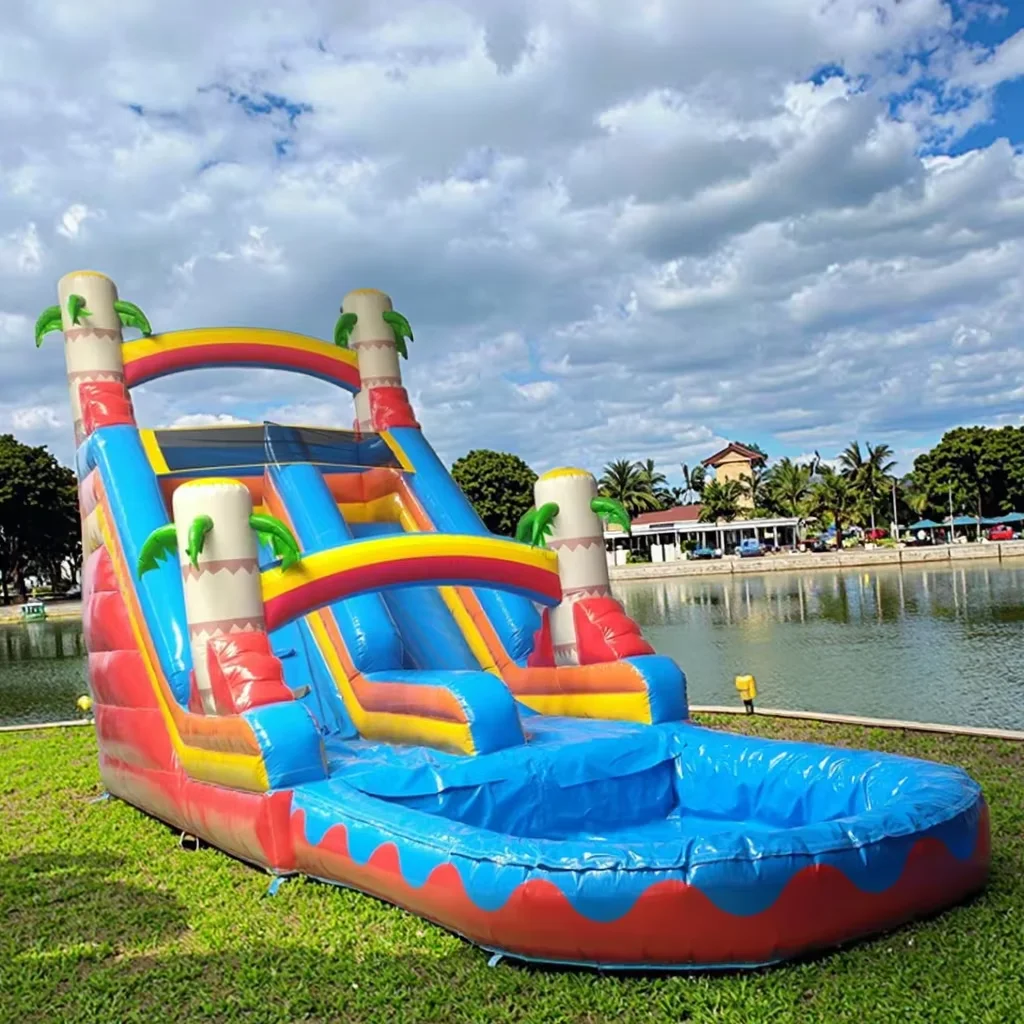 Hot Selling Kids Inflatable Bounce Castle Slide Pool Combination Bouncy House Blower Home Use Playground PVC Eco-Friendly