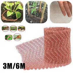 3/6m Copper Soffit Mesh Knitted Woven Filter Netting Anti-Snail Rat Rodent Slug Snail Control Wires Plant Protection Garden Net