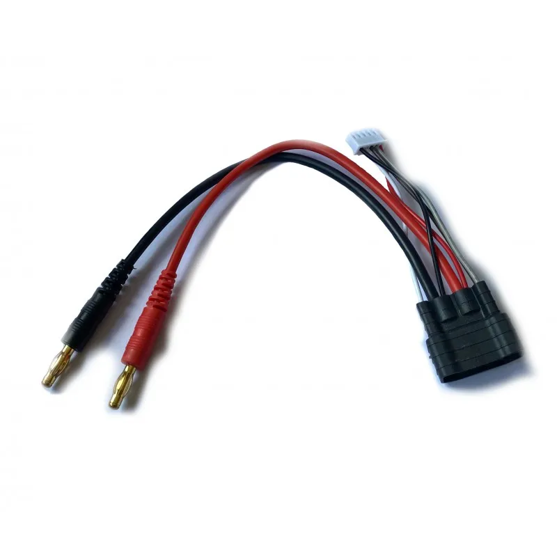 Traxxas TRX ID male Compatible Charger Lead 4S/3S/2S Lipo Battery Bullets Connector Charging Cable to 4mm Banana for TRX RC Car