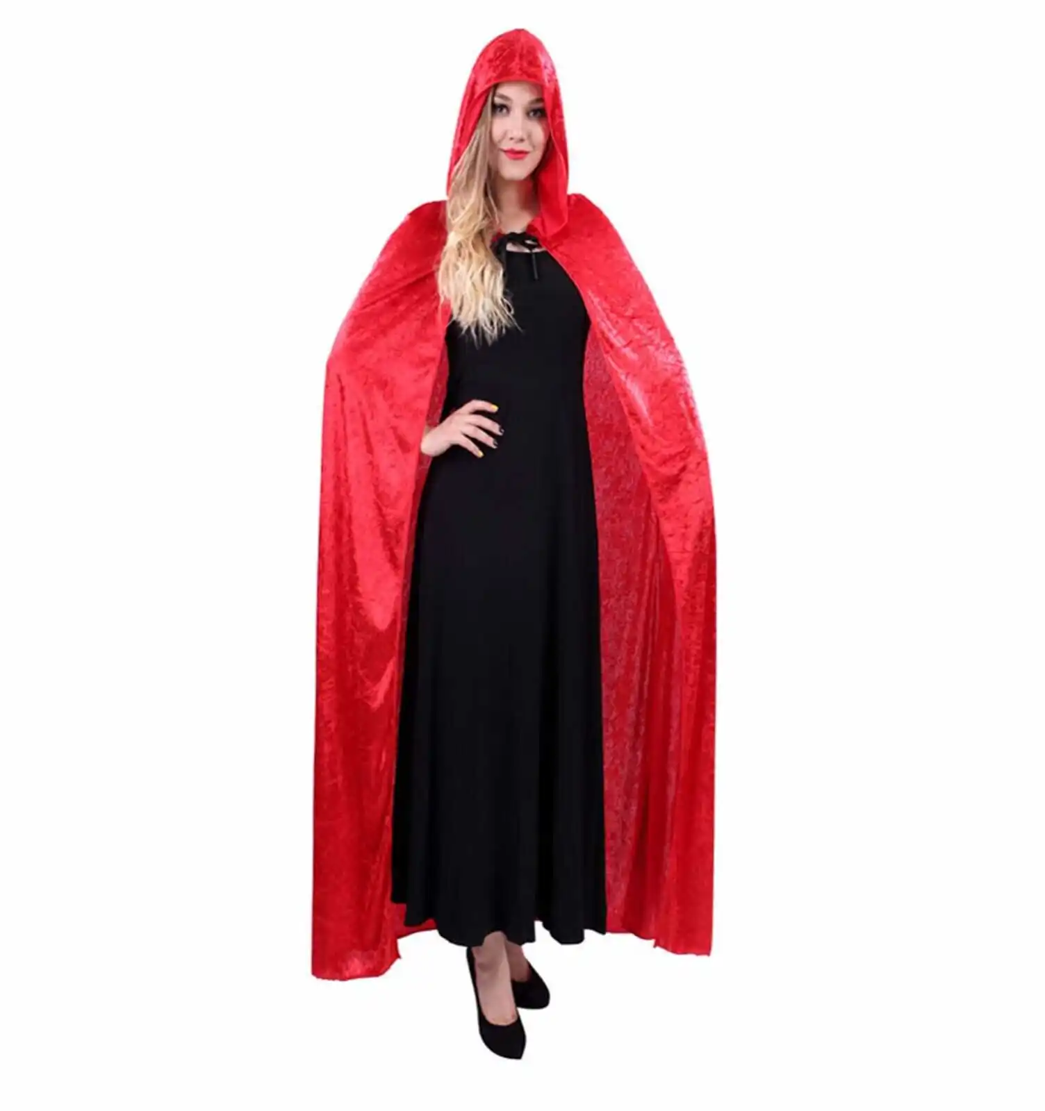 

Бархатная накидка для косплея на Хэллоуин с капюшоном для выступления на сцене, ролевая накидка Par ex, длинный материал из полиэстера