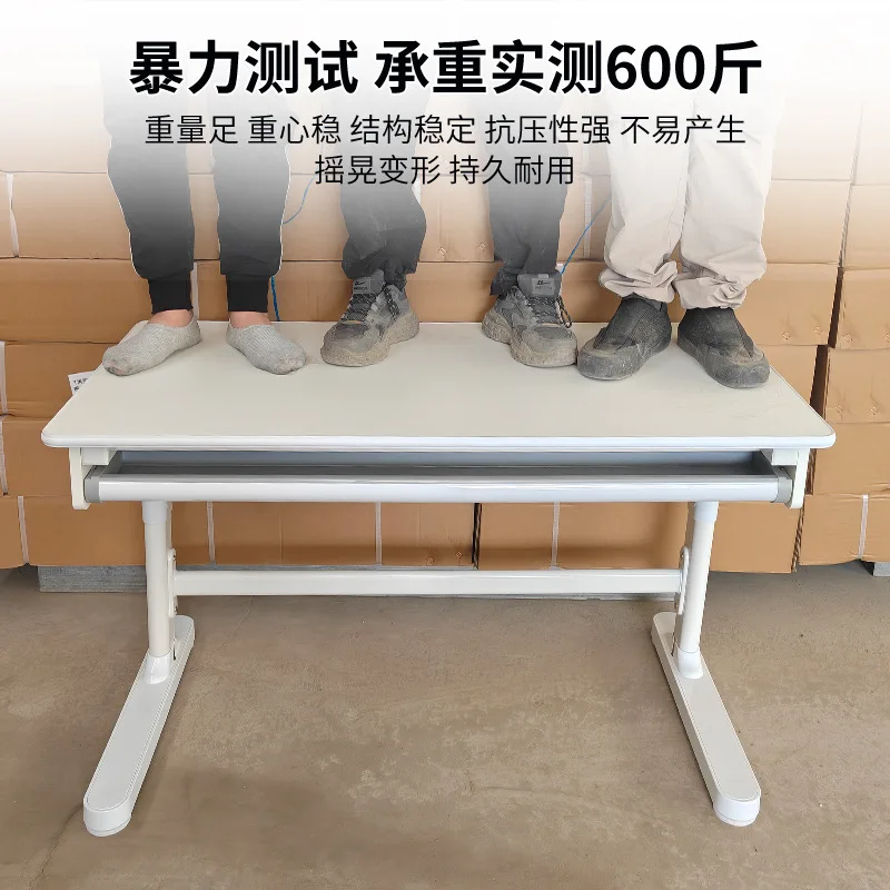 โต๊ะเรียนสำหรับเด็ก โต๊ะคอมพิวเตอร์สำหรับนักเรียนระดับประถมศึกษาและมัธยมศึกษาสามารถยกขึ้นและลงได้