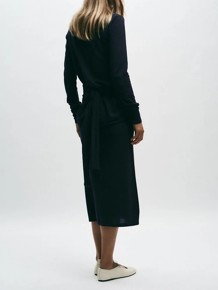 New Arrival Women's Knitted Sweater Midi Straight Skirt Faionable Comfortable Autumn Collection ZA2025 959824 40