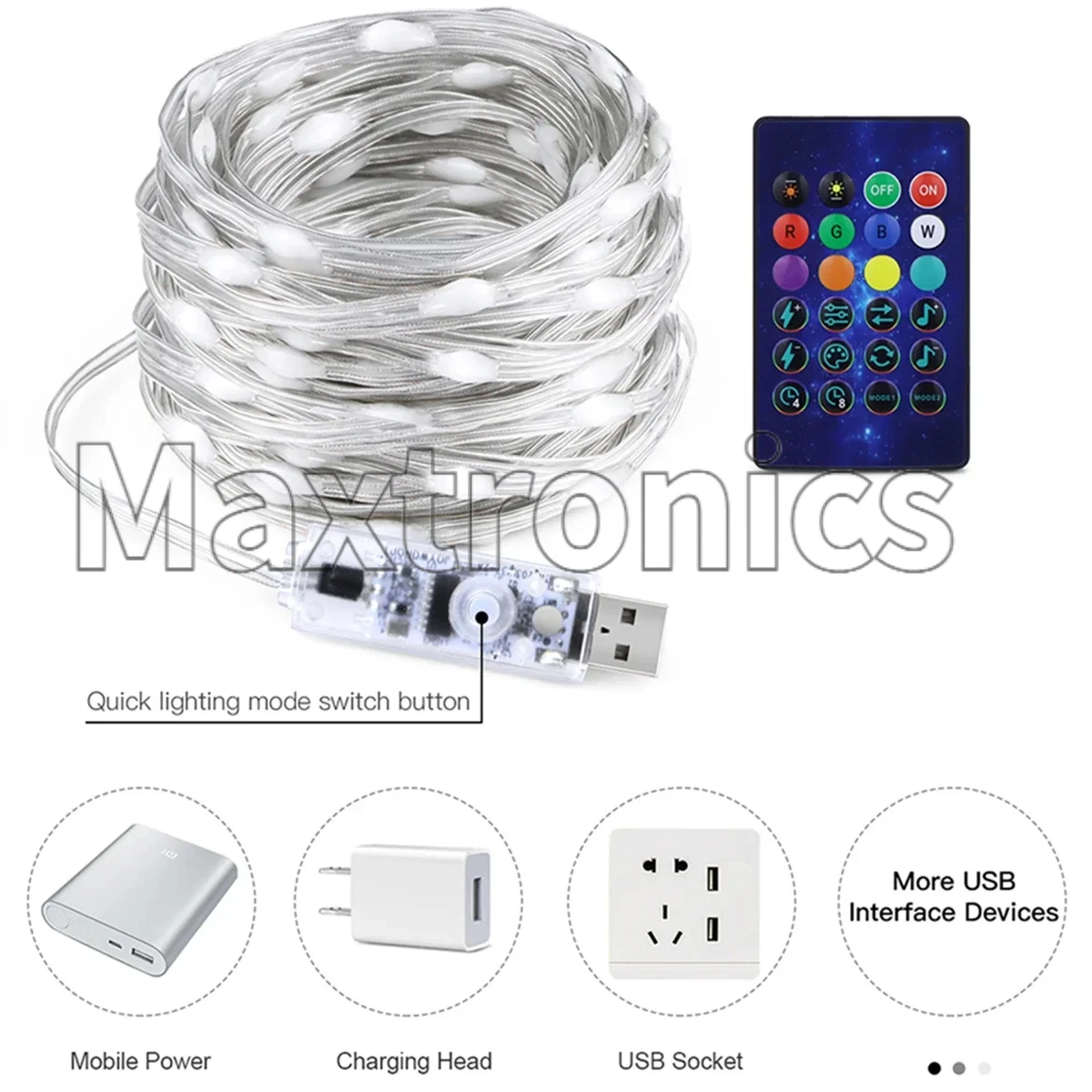 5/10/20M WS2812B RGBIC LED Strip Lights Bluetooth APP Control DIY USB Lamp for Dreamcolor Party Tree Wedding Fairy Garland Deco