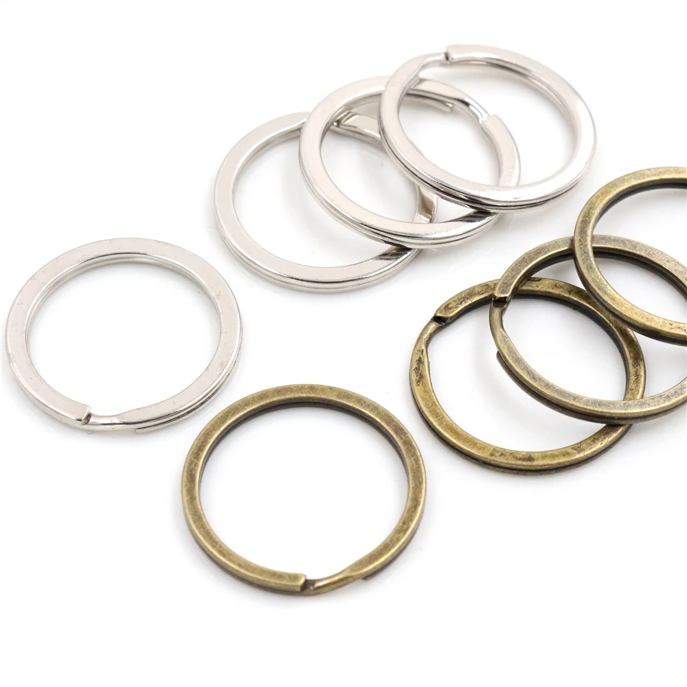 20pcs 25mm 28mm 30mm Rings Keychain Key Ring Chain Multi-colors Round DIY Jewelry Making Accessories Findings