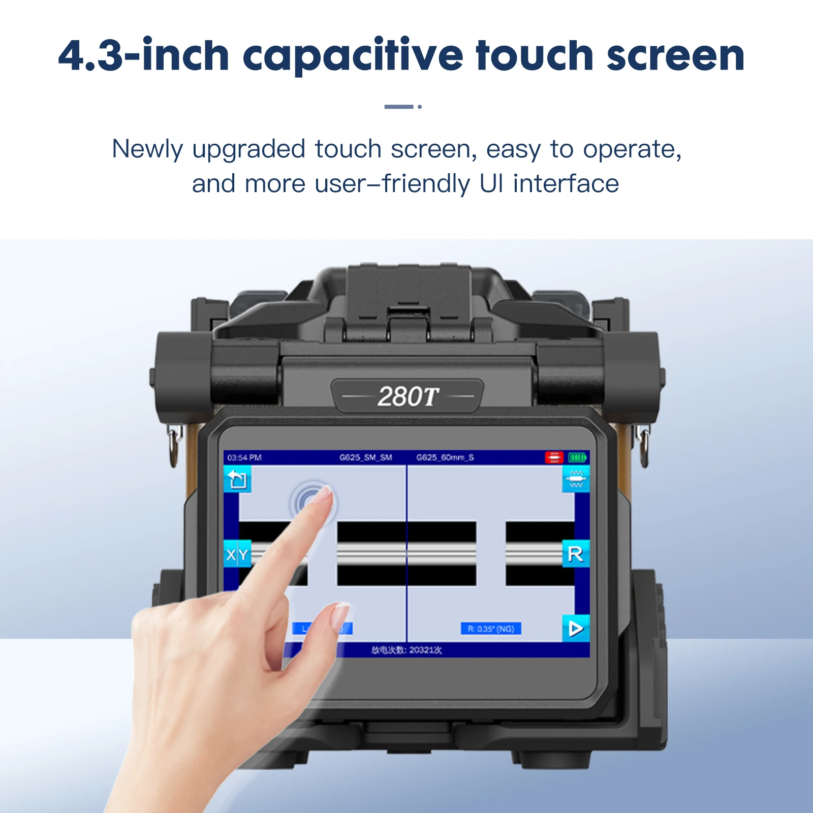 JILONG 280T Fiber Optic Fusion Splicer , 4.3 inch Touch Screen Display , 8s Splice , 18s Heat , with High Standard Accessories