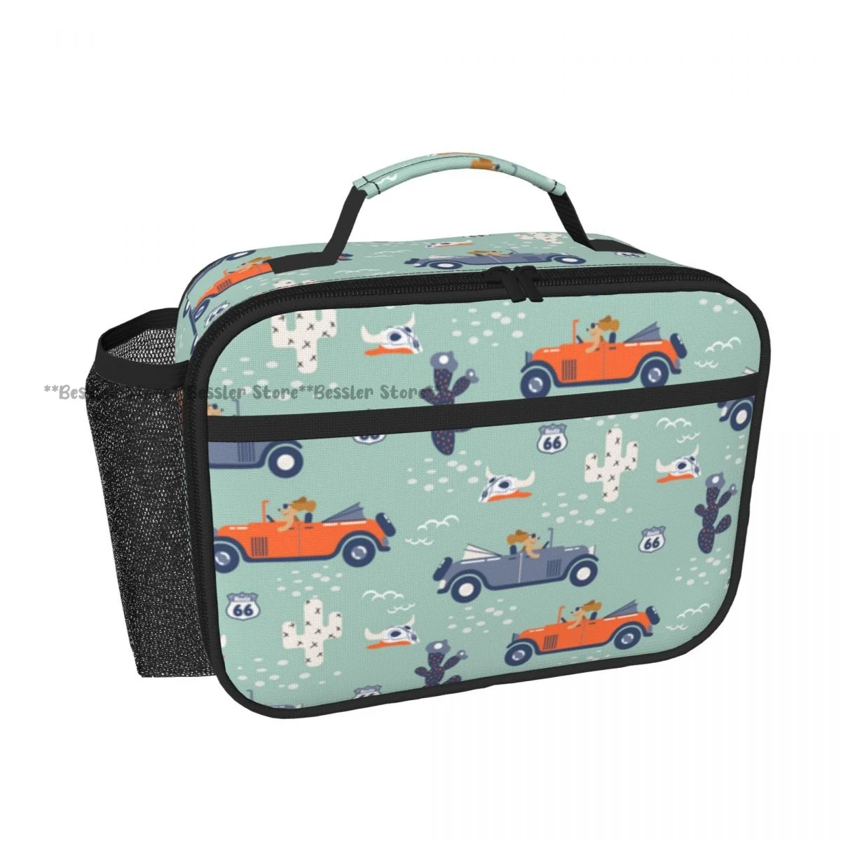 Dogs Dogs On Cars In Desert Tote Lunch Bag Insulated Cooler Bag Easy Clean Food Handbag for Daily Travel Picnic - Aliexpress Deal