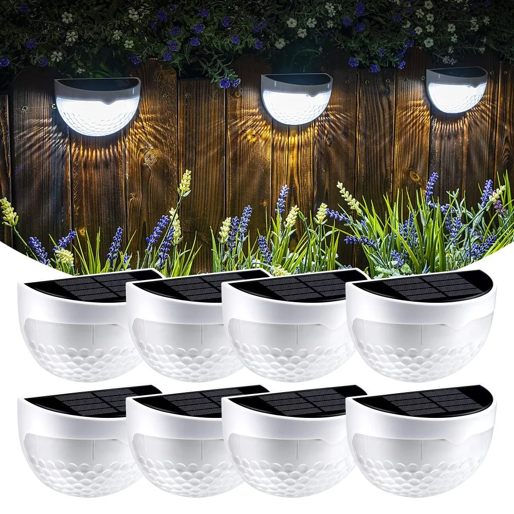 2pcs 6LED Solar Staircase Lights Waterproof Night Wall Lights Balcony Garden for Outdoor Courtyard Decoration Street Stair Fence image 2