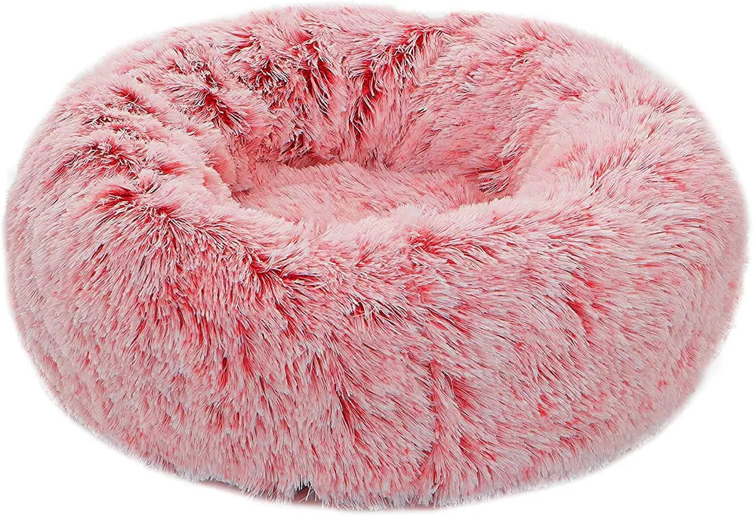 

Calming Dog Cat Bed For Small, Plush Round Cuddler Pet Bolster Fluffy Cushion Bed, Anit-Anxiety Self-Warming Comfy Cozy (20"",