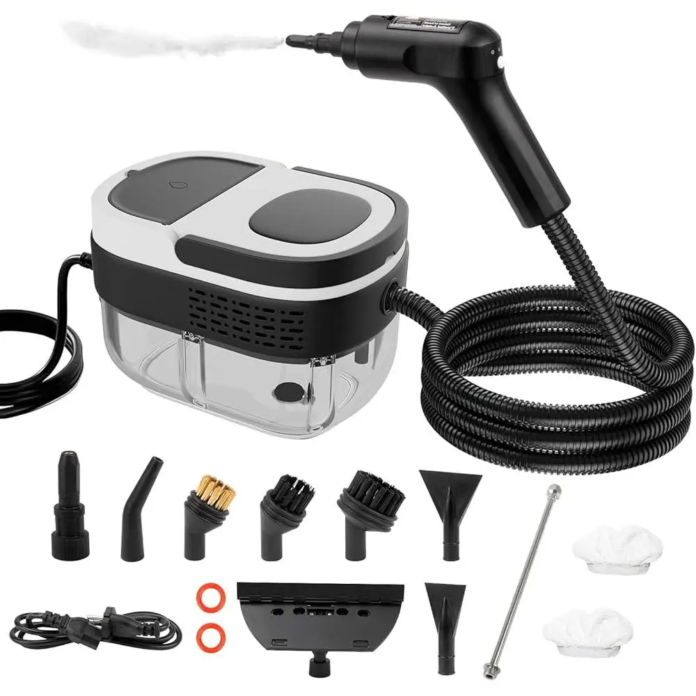 Portable Steam Cleaner 15s Heat-Up 3-Level Adjustable Handle High Pressure 1500W with 10 Accessories Deep Cleaning Home Car