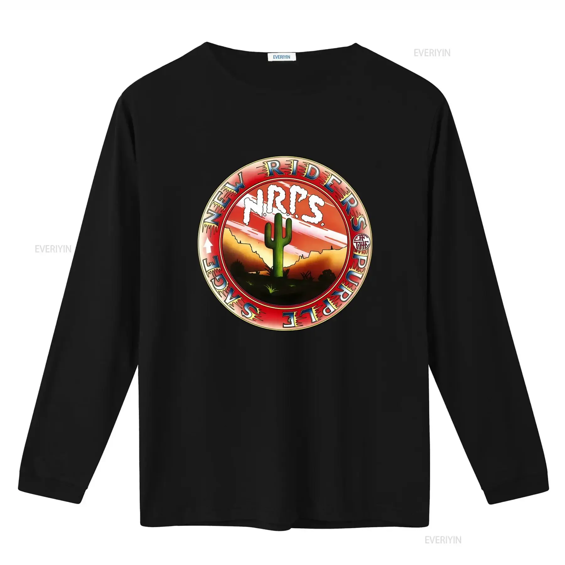 New Riders of the Purple Sage NRPS Classic T Shirt Country Rock Band John Dawson Desert Cactus Design vintage Washed fashion