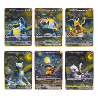 New Pokemon Metal Cards Star Gold Pokemon Cards English Hard Iron Cards Mewtwo Pikachu Gx Charizard Vmax EX Package Game Gifts