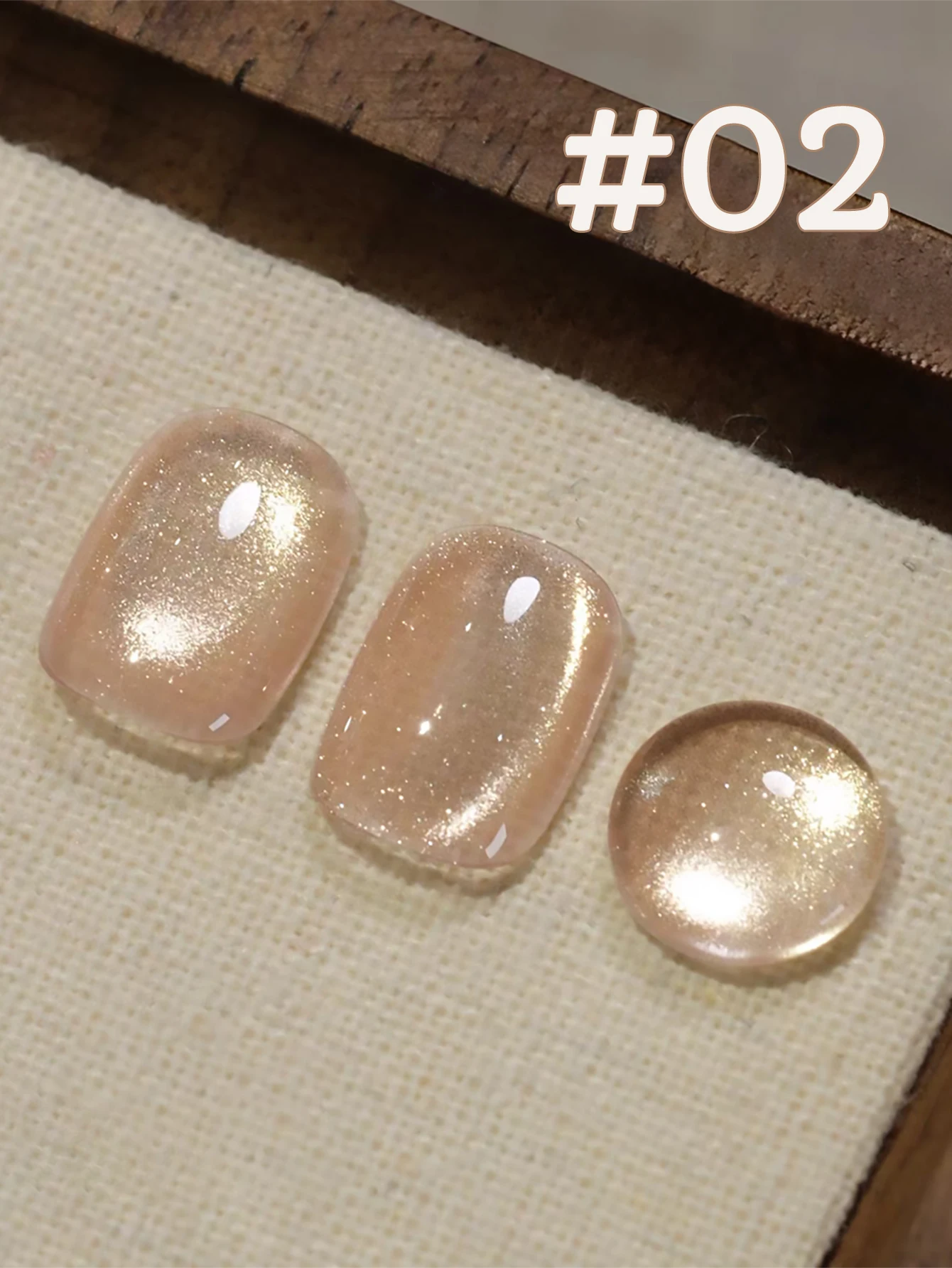 SHAKA 1-12 Stück Valentinstag Herbst Glitzer Meilad Aufhellender Karamell-Farbton Katzenauge Nagelkunst Golden Years Katzenauge Gel-Nagellack – Detail 5