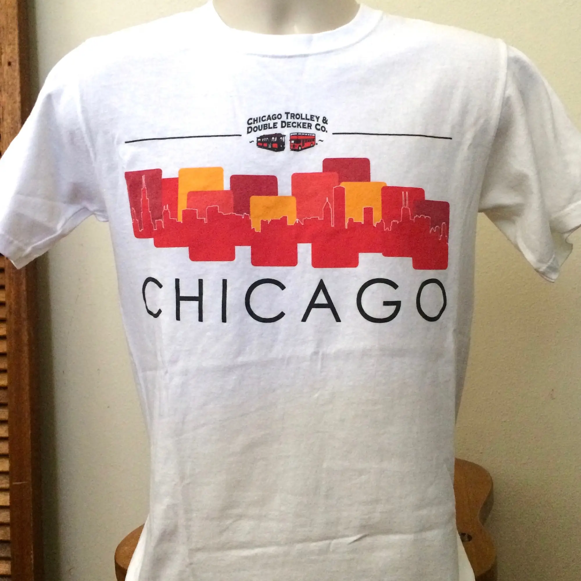 Chicago T Shirts Vintage Small Souvenirs Trolley And Double Decker Company Shirt Super Thin Great Condition