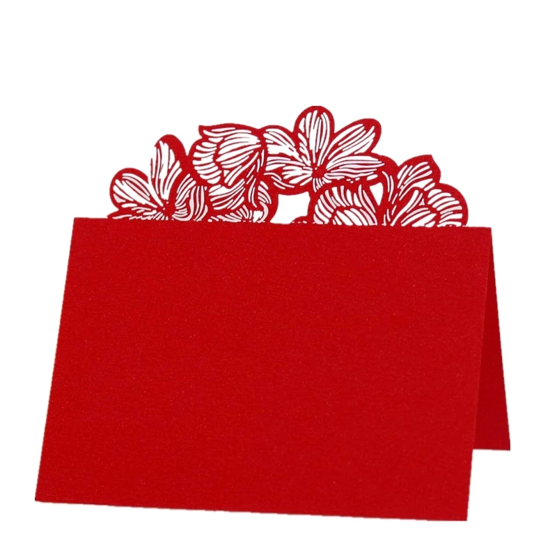 50 قطعة لوتس ليف الزفاف مكان بطاقات اجتماع مقعد بطاقة استقبال الجدول تسجيل مأدبة الأعمال الاحتفال بطاقة المعايدة بالجملة #3