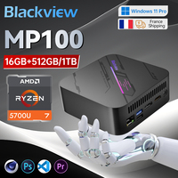 Blackview MP100 Mini PC AMD R7 5700U 16GB DDR4 512GB/1TB SSD WiFi 6 Windows 11 AMD 8 Cores 16 Threads Mini Computer PC BT5.2