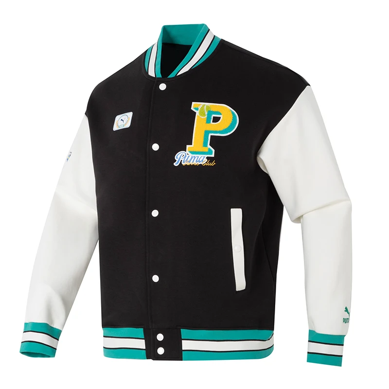 

Puma Men's and Women's Team Jp Bomber Jacket Dk Black Baseball Jacket Couple Casual Loose Sports Jacket 625797-01